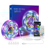 LED-TV-bakgrundsbelysning med APP-kontroll 5M USB LED-remsljus Musik