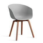HAY About a Chair 22 stol 2.0 Concrete grey-lackerat valnötsstativ
