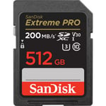 SanDisk 512 GB Extreme Pro SDXC UHSI hukommelseskort