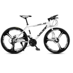 Exercise bike Mountain Bikes, Adult Shock Absorbers, Ultra-Light Off-Road Speed-Change Male And Female Students, Urban Cycling Racing, Net Red Bicycles,24 inches white,24 speed