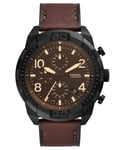 Fossil Bronson Mens Brown Watch FS5875 Leather - One Size