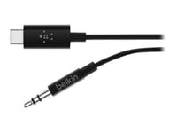 Belkin RockStar - Câble audio - 24 pin USB-C mâle pour mini-phone stereo 3.5 mm mâle - 1.83 m - blanc