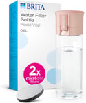 BRITA Water Filter Bottle Apricot (600ml) - portable water filtration...