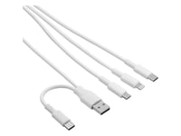 Usb Cable Akyga Ak-Usb-52 Usb A + Usb Type C / Micro Usb B (M) + Usb Type C (M) + Lightning (M) 1.2M