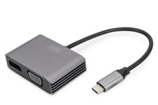 Digitus DA-70827 USB grafisk kobling 4096 x 2160 piksler Sort