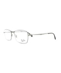 Ray-Ban Rectangular Matt Gunmetal Mens Glasses Frames - Grey - One Size