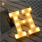 Led Night Light Party Decor Lamp Letters Pattern H