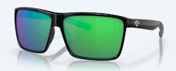 Costa Del Mar - Rincon - 11 Shiny Black - Green Mirror - 580P - XL