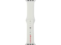 Pasek Audi Sport Red Logo Silicone Watch Strap Do Apple Watch 40/41/42Mm Biały