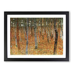 Beech Grove Forest Vol.2 By Gustav Klimt Classic Painting Framed Wall Art Print, Ready to Hang Picture for Living Room Bedroom Home Office Décor, Black A2 (64 x 46 cm)