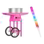 Royal Catering Sockervaddsmaskin - set LED-sockervaddspinnar och vagn 52 cm 1.030 Watt