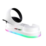 For PS VR2 VR Controllers Dual Charger Charging Dock Station Stand w/ RGB light