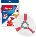 Vileda EasyWring and Clean Turbo 2-in-1 Microfibre Mop Refill Head, White/Red