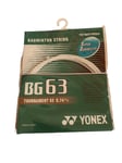 Yonex BG63 Badminton String Tournament 63 0.74mm White Super Durability