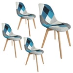 Chaises de salle Ã manger Serena en patchwork