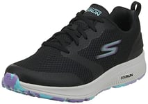 Skechers Women's GO Run CONSISTENT Stamina Sneaker, Black Textile/Lavender Trim, 8 UK