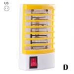 Led Socket Electric Mosquito Killer Lights Fly Bug Night Insect D Yellow Us Plug