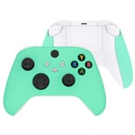 eXtremeRate Soft Touch Mint Green Replacement Handles Top Shell for Xbox Series X Controller, Side Rails Panels Front Housing Shell Faceplate for Xbox Series S Controller - Controller NOT Included