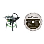 Evolution Power Tools FURY5-S Multi-Purpose Table Saw with Additional Wood Carbide-Tipped Blade, 255 mm (230 V)