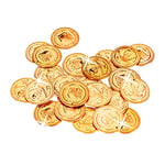 Relaxdays Pirate Coins, 288 Golden Doubloon Toys, PP d'or pièces de Monnaie Jeux Jouet Plastique trésor, doré, Unisex, 10022524 - version anglaise