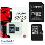 Original Kingston 32GB Micro SD SDHC Memory Card For Samsung Galaxy A5 (7) (2017) DUOS32GB