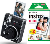 Instax mini 40 Instant Camera & 20 Shot Film Pack Bundle - Black, Black