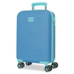 Joumma Disney Travelling with Stitch Valise de Cabine Bleue 36 x 55 x 20 cm Rigide 2,4 kg Fermeture à Combinaison latérale ABS 2,4 kg 32 L Bagage à Main, Bleu, Talla única, Valise Cabine