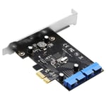 Carte contrôleur PCI Express vers USB 3.0 double 20 broches, Super rapide, prise USB 3.0, PCI-E X1 vers 2 Ports, support à profil bas Nipseyteko