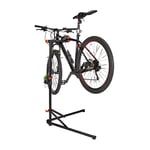 Relaxdays Pied d'atelier pour vélos, Cadres de 25 à 40mm, 30 kg Maximum, Hauteur Ajustable, Plateau à Outils, argenté