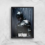 The Batman Gotham Hero Giclee Art Print - A4 - Black Frame