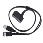 2.5'' Hard Disk Drive Sata 22pin To Esata Data Usb Powered Cable One Size
