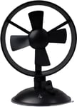 Quiet 2-Speed USB Desktop Mini Fan with Suction Cup-Study/Office/Travel (Black)