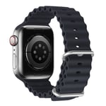 Dux Ducis OceanWave - Apple Watch 9/8/7/6/5/4/3/2/1/SE - 41/40/38mm - Soft Silikone urrem - Midnight