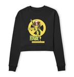 X-Men Rogue Bio Drk Women's Cropped Sweatshirt - Black - S