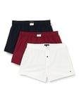 Tommy Hilfiger Men's Boxer Shorts Cotton Pack of 3, Multicolor (Desert Sky/Rouge/Ecru), XXL