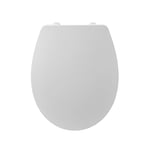 Porcher Abattant WC Simple E131601 Charnières plastique Blanc Résistant Thermodur Fixation par le dessous incluses Modèle authentique