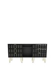 Swift Cube Ready Assembled 6 Drawer Tv Unit/Sideboard - Fits Up To 65 Inch Tv - Black - Fsc&Reg; Certified