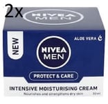 2 x Nivea Men Protect & Care Intensive Moisturising Cream 50ml EACH