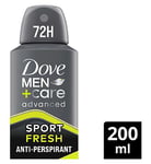 Dove Men+Care Advanced 72hr Long-Lasting Sport Fresh Fragrance Anti-Perspirant Deodorant for sweat & odour protection 200ml