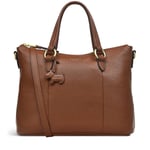 Radley Tan Handbag Brown Medium Leather Top Zip Multiway Bag Eel Alley Stripe 