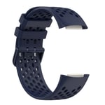 Silikonklokkerem for Fitbit Charge 6/5 Mørke blå