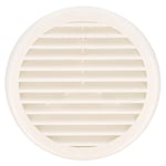 Amig - Grille de ventilation ronde en Plastique avec moustiquaire | Grilles d'aération pour sortie d'air | Idéal pour plafond de cuisine et salle de bain | Dimensions : Ø136 x 30 mm | Couleur: Blanc