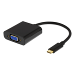 DELTACO USB-C till VGA adapter, svart