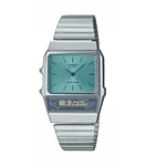 Womens Wristwatch CASIO AQ-800EC-2AEF Stainless Steel Turquoise Alarm VINTAGE