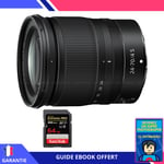 Nikon Z 24-70mm f/4 S + 1 SanDisk 64GB UHS-II 300 MB/s + Ebook 'Devenez Un Super Photographe' - Objectif Nikon Z pour Nikon Hybride