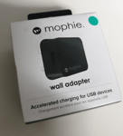 Mophie 18W USB-A Fast Charger UK 3 Pin Mains Wall Charger for USB Devices - 5V