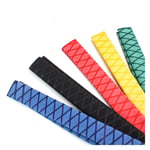 Non Slip Handle Textured Heat Shrink X Wrap Grip Tubing DIY 5 colors 1M Handle Insulation Waterproof Racket Handle Grip (Color : Black, Inside Diameter : 35mm)