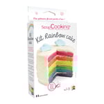 ScrapCooking - Regnbågstårta set med färgpulver & måttsked