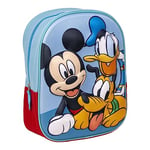 CERDÁ LIFE'S LITTLE MOMENTS Sac à Dos Scolaire Mickey Mouse - Fermeture Éclair - 25x31x10 cm - Cartable pour Enfant avec Détails 3D - Bretelles Rembourrées - Produit Original Conçu en Espagne