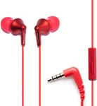 Panasonic ErgoFit Earbud Headphones with Microphone Earphones   Red